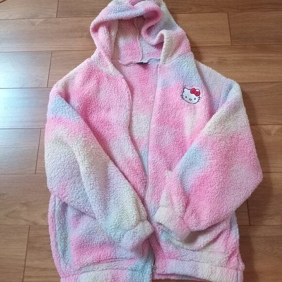 Hello Kitty Tops - SHEIN x Hello Kitty Womens Pastel Jacket (X-Small)